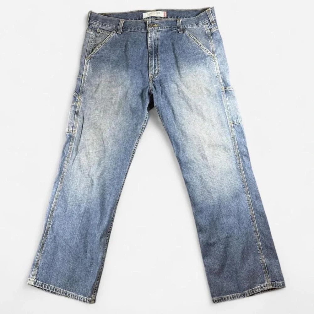 Vintage Levi's Y2K Loose Straight Carpenter 2002 Workwear Skater Jeans 36x30